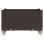vidaXL Pflanzkasten mit Rollen Braun 80x50x54 cm PP vidaXL Pflanzkasten mit Rollen Braun 80x50x54 cm PP