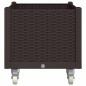 vidaXL Pflanzkasten mit Rollen Braun 80x50x54 cm PP vidaXL Pflanzkasten mit Rollen Braun 80x50x54 cm PP