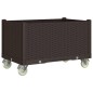 vidaXL Pflanzkasten mit Rollen Braun 80x50x54 cm PP vidaXL Pflanzkasten mit Rollen Braun 80x50x54 cm PP