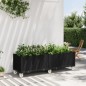 vidaXL Pflanzkasten mit Rollen Schwarz 160x50x54 cm PP vidaXL Pflanzkasten mit Rollen Schwarz 160x50x54 cm PP