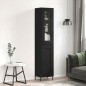 vidaXL Highboard Schwarz 34,5x34x180 cm Holzwerkstoff vidaXL Highboard Schwarz 34,5x34x180 cm Holzwerkstoff