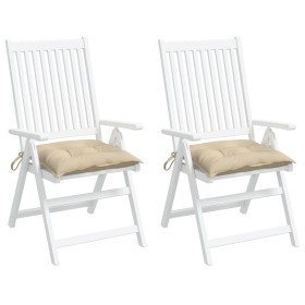 vidaXL Palettenkissen 2 Stk. Beige 50x50x7 cm Oxford-Gewebe