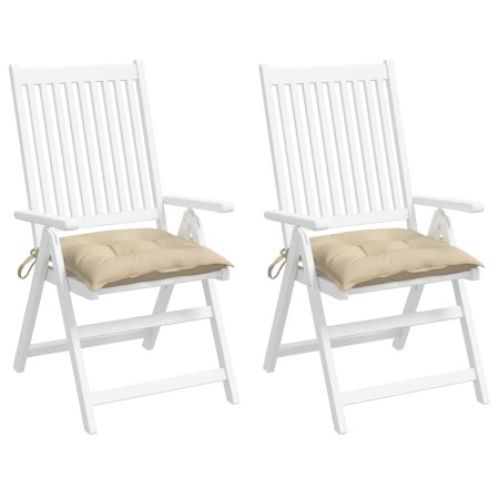 vidaXL Palettenkissen 2 Stk. Beige 50x50x7 cm Oxford-Gewebe