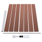 Zaunelement Set WPC 353x146 cm Braun Zaunelement Set WPC 353x146 cm Braun
