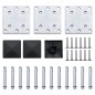 Zaunelement Set WPC 353x146 cm Braun Zaunelement Set WPC 353x146 cm Braun