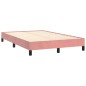 vidaXL Boxspringbett mit Matratze Rosa 120x190 cm Samt vidaXL Boxspringbett mit Matratze Rosa 120x190 cm Samt