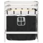 vidaXL Kinderhochbett mit Vorhängen Weiß Schwarz 90x200 cm Kiefernholz vidaXL Kinderhochbett mit Vorhängen Weiß Schwarz 90x200 cm Kiefernholz