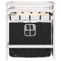 vidaXL Kinderhochbett mit Vorhängen Weiß Schwarz 90x190 cm Kiefernholz vidaXL Kinderhochbett mit Vorhängen Weiß Schwarz 90x190 cm Kiefernholz
