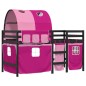 vidaXL Kinderhochbett mit Tunnel Rosa 80x200 cm Massivholz Kiefer vidaXL Kinderhochbett mit Tunnel Rosa 80x200 cm Massivholz Kiefer