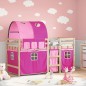vidaXL Kinderhochbett mit Tunnel Rosa 90x190 cm Massivholz Kiefer vidaXL Kinderhochbett mit Tunnel Rosa 90x190 cm Massivholz Kiefer
