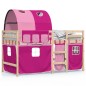 vidaXL Kinderhochbett mit Tunnel Rosa 90x190 cm Massivholz Kiefer vidaXL Kinderhochbett mit Tunnel Rosa 90x190 cm Massivholz Kiefer