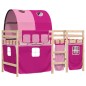 vidaXL Kinderhochbett mit Tunnel Rosa 90x190 cm Massivholz Kiefer vidaXL Kinderhochbett mit Tunnel Rosa 90x190 cm Massivholz Kiefer