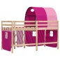 vidaXL Kinderhochbett mit Tunnel Rosa 90x190 cm Massivholz Kiefer vidaXL Kinderhochbett mit Tunnel Rosa 90x190 cm Massivholz Kiefer