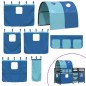 vidaXL Kinderhochbett mit Tunnel Blau 90x190 cm Massivholz Kiefer vidaXL Kinderhochbett mit Tunnel Blau 90x190 cm Massivholz Kiefer