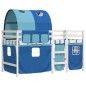 vidaXL Kinderhochbett mit Tunnel Blau 90x200 cm Massivholz Kiefer vidaXL Kinderhochbett mit Tunnel Blau 90x200 cm Massivholz Kiefer