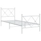 vidaXL Bettgestell mit Kopf- und Fußteil Metall Weiß 75x190 cm vidaXL Bettgestell mit Kopf- und Fußteil Metall Weiß 75x190 cm
