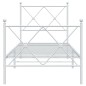 vidaXL Bettgestell mit Kopf- und Fußteil Metall Weiß 75x190 cm vidaXL Bettgestell mit Kopf- und Fußteil Metall Weiß 75x190 cm