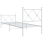 vidaXL Bettgestell mit Kopf- und Fußteil Metall Weiß 75x190 cm vidaXL Bettgestell mit Kopf- und Fußteil Metall Weiß 75x190 cm
