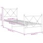 vidaXL Bettgestell mit Kopf- und Fußteil Metall Weiß 75x190 cm vidaXL Bettgestell mit Kopf- und Fußteil Metall Weiß 75x190 cm