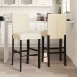 vidaXL Barstühle 2 Stk. Massivholz Gummibaum und Kunstleder vidaXL Barstühle 2 Stk. Massivholz Gummibaum und Kunstleder