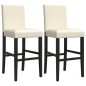 vidaXL Barstühle 2 Stk. Massivholz Gummibaum und Kunstleder vidaXL Barstühle 2 Stk. Massivholz Gummibaum und Kunstleder