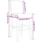 vidaXL Barstühle 2 Stk. Massivholz Gummibaum und Stoff vidaXL Barstühle 2 Stk. Massivholz Gummibaum und Stoff
