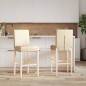 vidaXL Barstühle 2 Stk. Massivholz Gummibaum und Stoff vidaXL Barstühle 2 Stk. Massivholz Gummibaum und Stoff