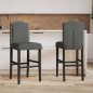 vidaXL Barstühle 2 Stk. Massivholz Gummibaum und Stoff vidaXL Barstühle 2 Stk. Massivholz Gummibaum und Stoff