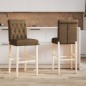 vidaXL Barstühle 2 Stk. Massivholz Gummibaum und Stoff vidaXL Barstühle 2 Stk. Massivholz Gummibaum und Stoff