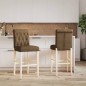 vidaXL Barstühle 2 Stk. Massivholz Gummibaum und Stoff vidaXL Barstühle 2 Stk. Massivholz Gummibaum und Stoff