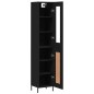 vidaXL Highboard Schwarz 34,5x34x180 cm Holzwerkstoff vidaXL Highboard Schwarz 34,5x34x180 cm Holzwerkstoff
