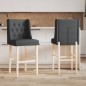 vidaXL Barstühle 2 Stk. Massivholz Gummibaum und Stoff vidaXL Barstühle 2 Stk. Massivholz Gummibaum und Stoff