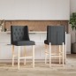 vidaXL Barstühle 2 Stk. Massivholz Gummibaum und Stoff vidaXL Barstühle 2 Stk. Massivholz Gummibaum und Stoff