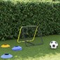 vidaXL Fußball-Rebounder Doppelseitig Verstellbar Gelb Schwarz Stahl vidaXL Fußball-Rebounder Doppelseitig Verstellbar Gelb Schwarz Stahl