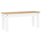 vidaXL Essbank Panama Weiß 105x30x45 cm Massivholz Kiefer vidaXL Essbank Panama Weiß 105x30x45 cm Massivholz Kiefer