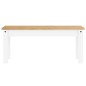 vidaXL Essbank Panama Weiß 105x30x45 cm Massivholz Kiefer vidaXL Essbank Panama Weiß 105x30x45 cm Massivholz Kiefer