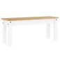 vidaXL Essbank Panama Weiß 105x30x45 cm Massivholz Kiefer vidaXL Essbank Panama Weiß 105x30x45 cm Massivholz Kiefer