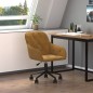 vidaXL Bürostuhl Drehbar Braun Samt vidaXL Bürostuhl Drehbar Braun Samt