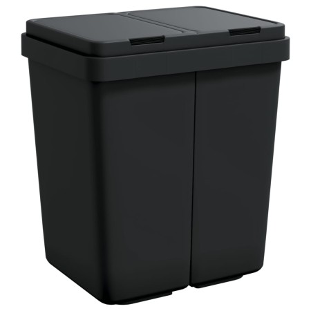 vidaXL Duo Mülleimer Anthrazit 2x25 L
