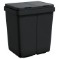 vidaXL Duo Mülleimer Anthrazit 2x25 L vidaXL Duo Mülleimer Anthrazit 2x25 L
