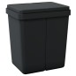 vidaXL Duo Mülleimer Anthrazit 2x25 L vidaXL Duo Mülleimer Anthrazit 2x25 L