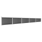 Zaunelement Set WPC 872x105 cm Schwarz Zaunelement Set WPC 872x105 cm Schwarz