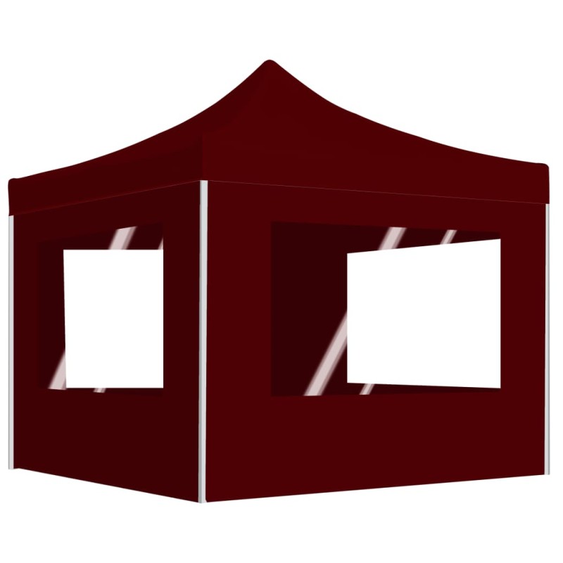 vidaXL Profi-Partyzelt Faltbar mit Wänden Aluminium 3×3m Weinrot vidaXL Profi-Partyzelt Faltbar mit Wänden Aluminium 3×3m Weinrot