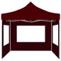 vidaXL Profi-Partyzelt Faltbar mit Wänden Aluminium 3×3m Weinrot vidaXL Profi-Partyzelt Faltbar mit Wänden Aluminium 3×3m Weinrot