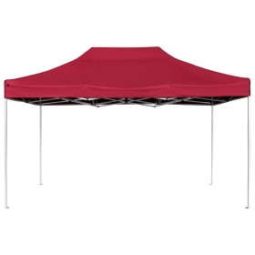 vidaXL Profi-Partyzelt Faltbar Aluminium 4,5x3 m Weinrot