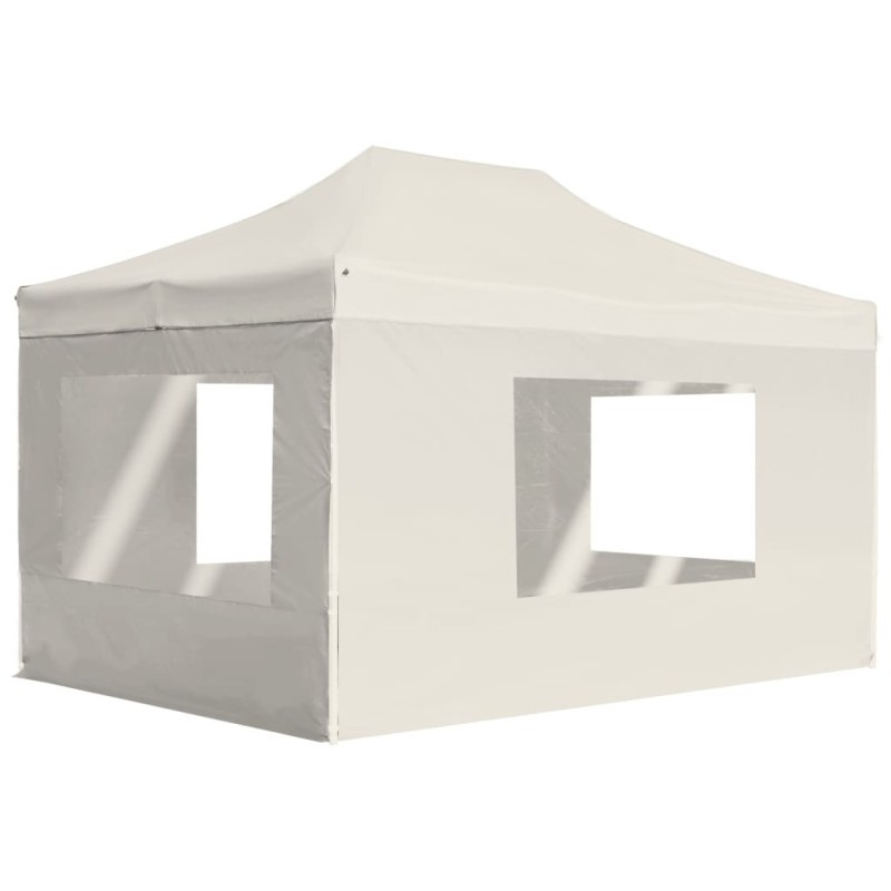 vidaXL Profi-Partyzelt Faltbar mit Wänden Aluminium 4,5x3 m Creme vidaXL Profi-Partyzelt Faltbar mit Wänden Aluminium 4,5x3 m Creme