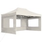 vidaXL Profi-Partyzelt Faltbar mit Wänden Aluminium 4,5x3 m Creme vidaXL Profi-Partyzelt Faltbar mit Wänden Aluminium 4,5x3 m Creme
