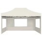 vidaXL Profi-Partyzelt Faltbar mit Wänden Aluminium 4,5x3 m Creme vidaXL Profi-Partyzelt Faltbar mit Wänden Aluminium 4,5x3 m Creme