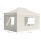 vidaXL Profi-Partyzelt Faltbar mit Wänden Aluminium 4,5x3 m Creme vidaXL Profi-Partyzelt Faltbar mit Wänden Aluminium 4,5x3 m Creme
