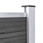 Zaunelement Set WPC 872x105 cm Schwarz Zaunelement Set WPC 872x105 cm Schwarz